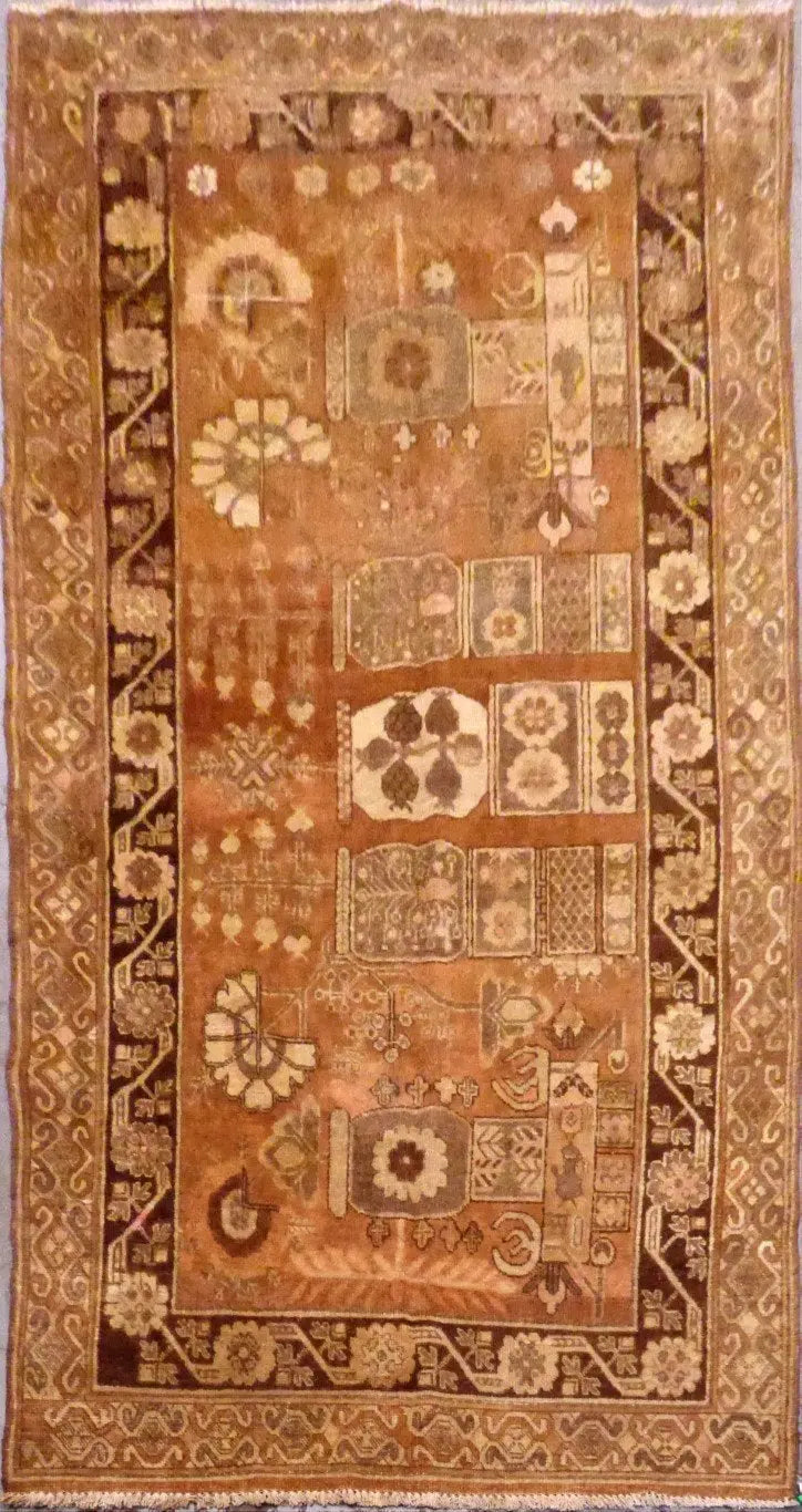 One Of The Kind Afghani Khotan Rug 10'0" x 5'3"